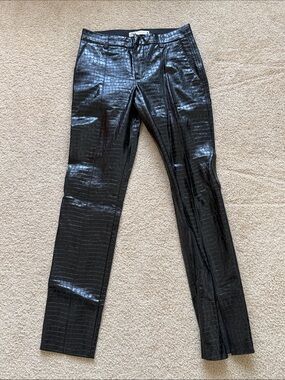 Zara Black Faux Croc Skinny Jeans - Women